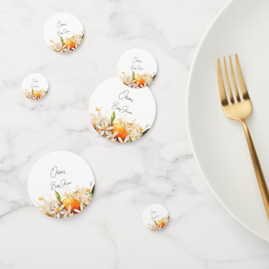 Kleine cutie Oranje Baby shower Citrus Tangerines Confetti (Groep)