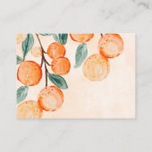 Kleine Cutie Oranje Baby shower Diaper Raffle Informatiekaartje (Achterkant)