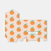 Kleine Cutie Oranje Baby shower Favor Box Bedankdoosjes (Uitgevouwen)