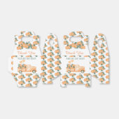 Kleine Cutie Oranje Baby shower Favor Box Bedankdoosjes (Uitgevouwen)