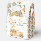 Kleine Cutie Oranje Baby shower Favor Box Bedankdoosjes (Geopend)