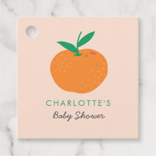 Kleine Cutie Oranje Baby shower Favor Tags Bedankjes Labels