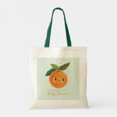 Kleine Cutie Oranje Baby shower Gift Tote Bag (Achterkant)
