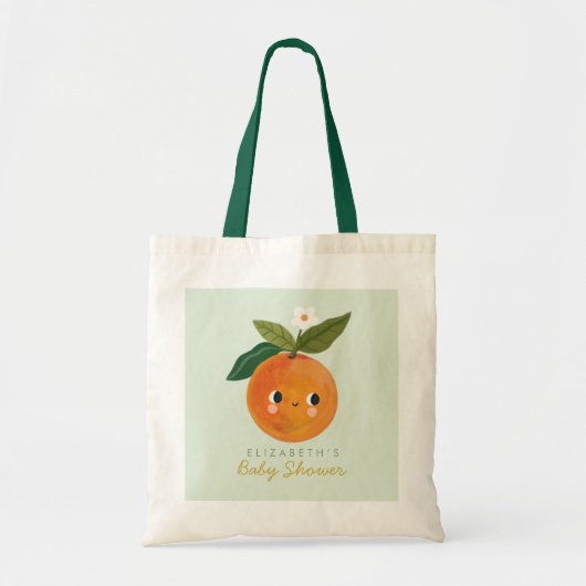 Kleine Cutie Oranje Baby shower Gift Tote Bag (Voorkant)