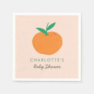 Kleine Cutie Oranje Baby showers servetten
