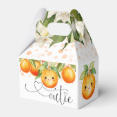 Kleine Cutie Oranje Citrus Baby shower Bedankdoosjes (Voorkant Zijde)