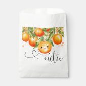 Kleine Cutie Oranje Citrus Baby shower Bedankzakje (Voorkant)