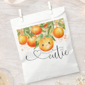 Kleine Cutie Oranje Citrus Baby shower Bedankzakje