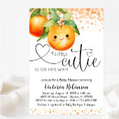 Kleine Cutie Oranje Citrus Baby shower Kaart