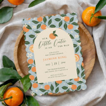 Kleine Cutie Oranje Citrus Baby shower