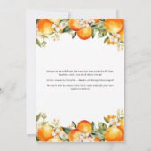 Kleine Cutie Oranje Citrus Baby shower Kaart (Achterkant)