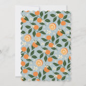 Kleine Cutie Oranje Citrus Baby shower Kaart (Achterkant)