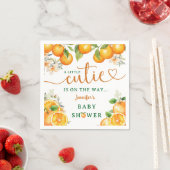 Kleine Cutie Oranje Citrus Baby shower Servet (Insitu)