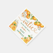 Kleine Cutie Oranje Citrus Baby shower Servet (Hoek)