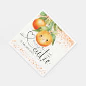 Kleine Cutie Oranje Citrus Baby shower Servet (Hoek)