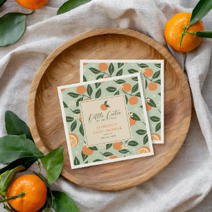 Kleine Cutie Oranje Citrus Baby shower Servet