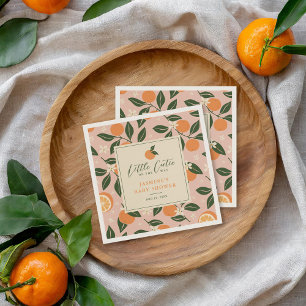 Kleine Cutie Oranje Citrus Baby shower Servet