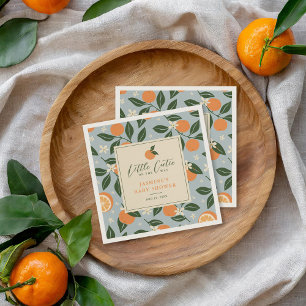 Kleine Cutie Oranje Citrus Baby shower Servet