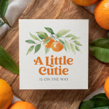 Kleine Cutie Oranje Citrus Baby shower