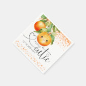 Kleine Cutie Oranje Citrus Baby shower Servet (Hoek)