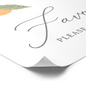 Kleine Cutie Oranje Citrus Party Favorieten teken Poster (Hoek)