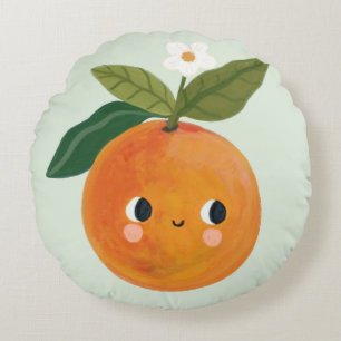 Kleine Cutie Oranje kinderkamer Baby Rond Kussen