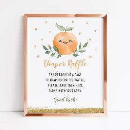 Kleine Cutie Oranje Luier Raffle Game