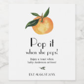 Kleine Cutie Oranje Pop het als ze Poppen Wijn Etiket (Enkel label)