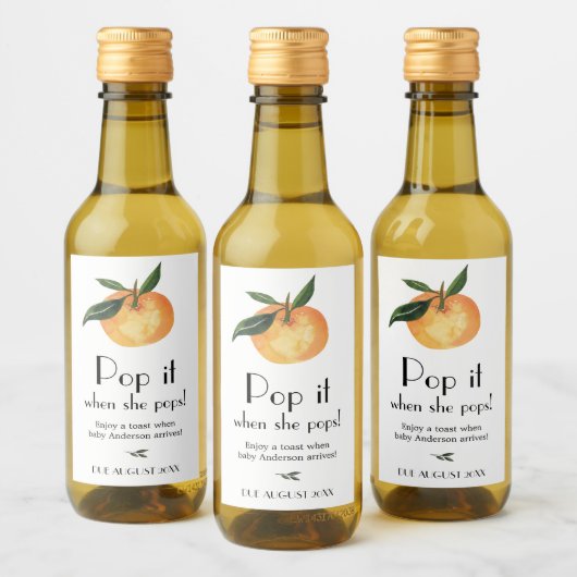 Kleine Cutie Oranje Pop het als ze Poppen Wine Lab Wijn Etiket (Flessen)