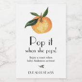 Kleine Cutie Oranje Pop het als ze Poppen Wine Lab Wijn Etiket (Enkel label)