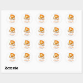 Kleine Cutie Pie Herfst Baby shower Pumpkin Pie Ronde Sticker (Vel)