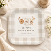 Kleine Cutie Pie Herfst Gingham Baby Shower Feest