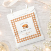 Kleine Cutie Pie Herfst Pompoen Gingham Baby showe Bedankzakje (Geknipt)