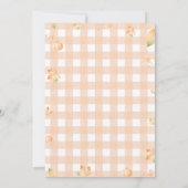 Kleine Cutie Pie Herfst Pompoen Gingham Baby showe Kaart (Achterkant)