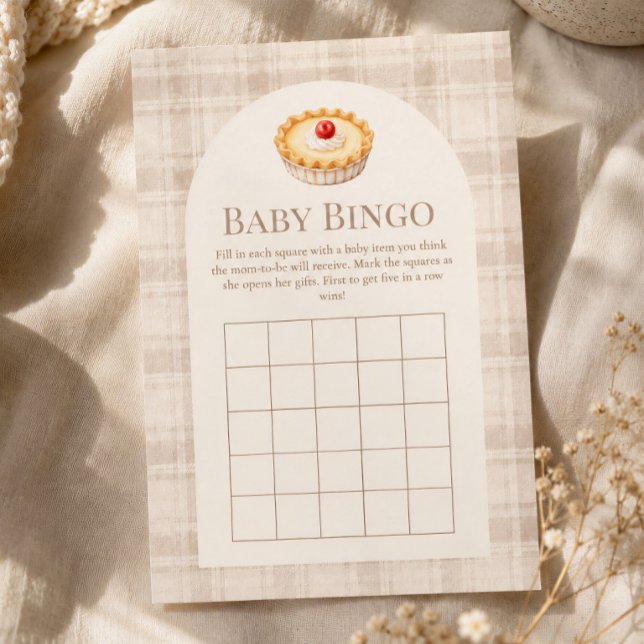 Kleine Cutie Pie Kersen Gingham Herfst Baby Bingo  (Creator heeft geüpload)