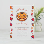 Kleine Cutie Pie Pumpkin Herfst Baby shower Kaart (Staand voorkant)
