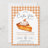 Kleine Cutie Pie Pumpkin Herfst Gingham Baby showe Kaart (Voorkant)