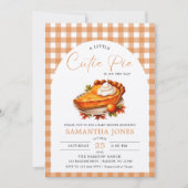 Kleine Cutie Pie Pumpkin Herfst Gingham Baby showe Kaart (Voorkant)