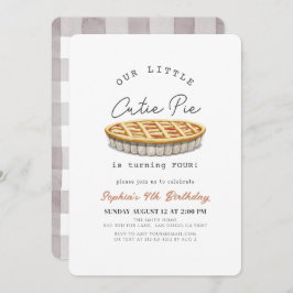 Kleine Cutie Pie Thanksgiving Wit Verjaardag Kaart