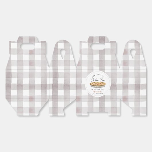 Kleine Cutie Pie Thanksgiving Witte Kinderen Verja Bedankdoosjes (Ongevouwen)