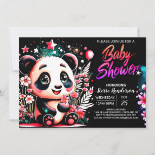 Kleine Cutie Roze Panda Droom Meisje Baby shower Kaart