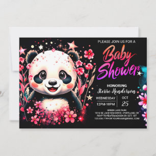 Kleine Cutie Roze Panda Magic Meisje Baby shower Kaart