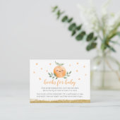 Kleine Cutie Sage Groene Boeken voor Baby shower Informatiekaartje (Staand voorkant)
