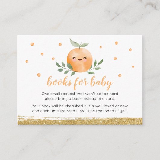 Kleine Cutie Sage Groene Boeken voor Baby shower Informatiekaartje (Voorkant)