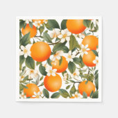Kleine Cutie Sinaasappel Botanische Citrus Servet (Voorkant)