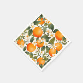 Kleine Cutie Sinaasappel Botanische Citrus Servet (Hoek)