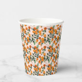 Kleine Cutie Sinaasappel Citrus 1e Verjaardag Papieren Bekers (Rechts)