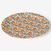 Kleine Cutie Sinaasappel Citrus 1e Verjaardag Papieren Bordje (Gekanteld)