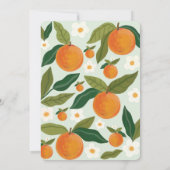 Kleine Cutie Sinaasappel Citrus Baby shower Invita Kaart (Achterkant)