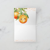 Kleine Cutie Sinaasappel Citrus Bedankkaart (Binnen)